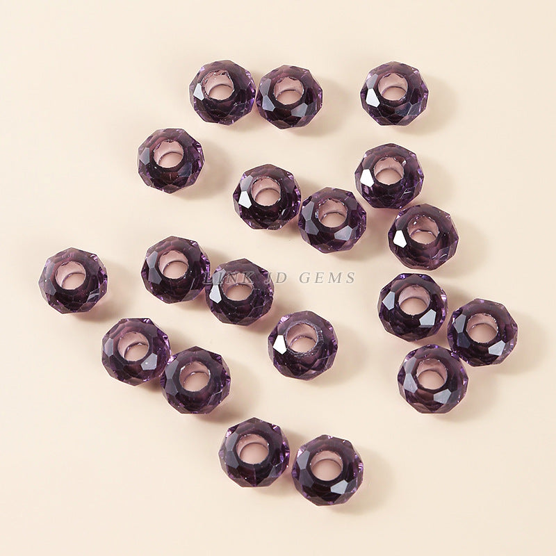 14Mm crystal cut flat beads loose beads