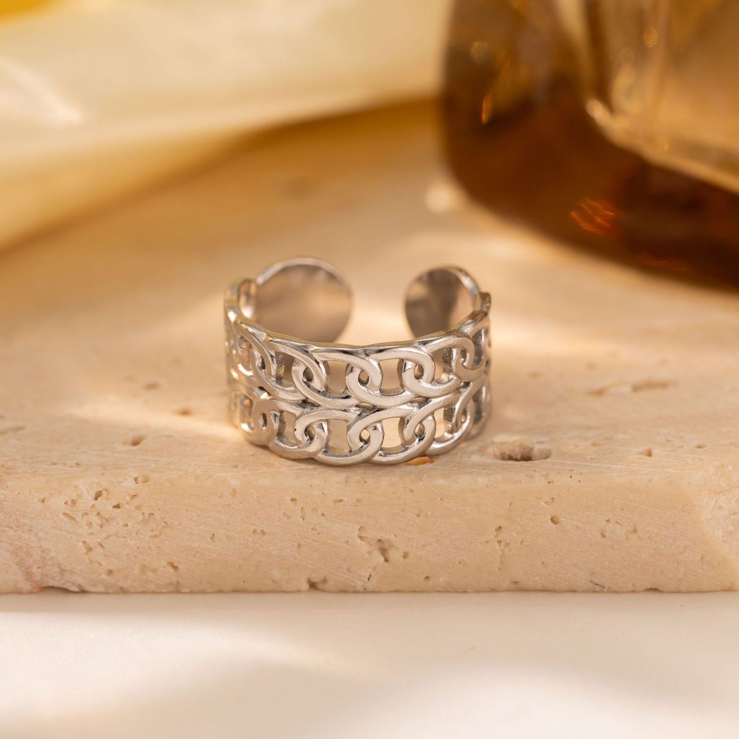 18K Gold Hollow Titanium Steel Ring