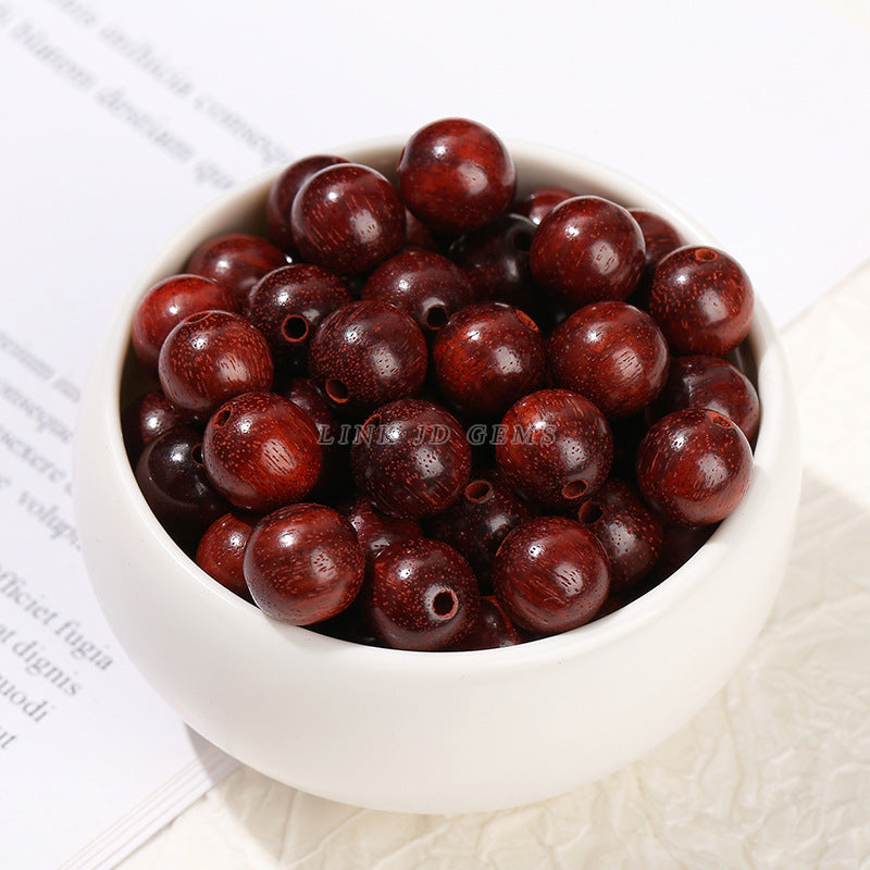 African Zambia blood sandalwood round beads woody loose beads