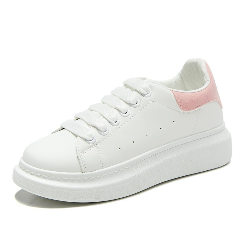 Thick-soled white shoes for men and women casual sports shoes