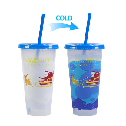 710Ml temperature-sensitive plastic color-changing cup