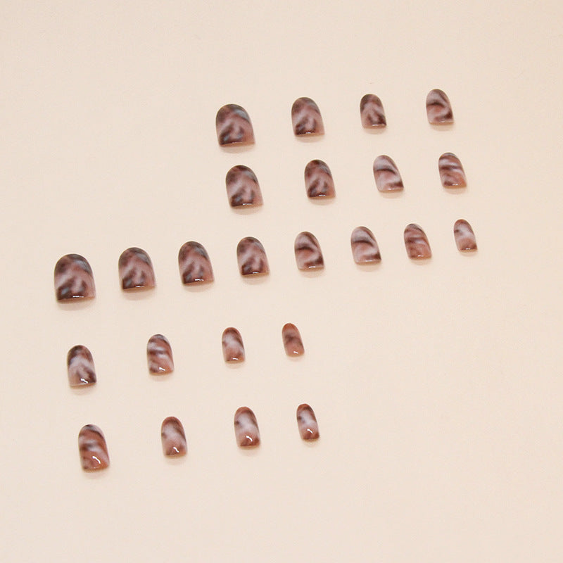 Uñas postizas ovaladas ombré, 24 piezas 