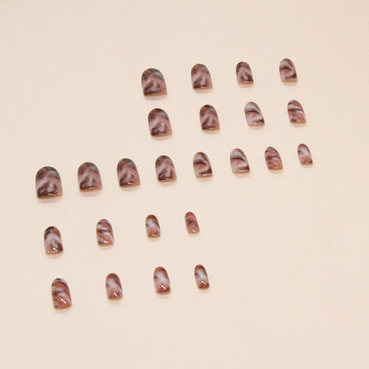 Uñas postizas ovaladas ombré, 24 piezas 