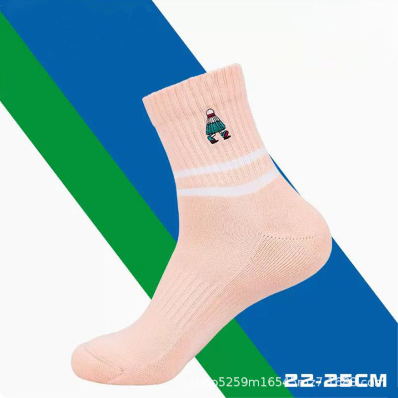 Calcetines de bádminton arcoíris gruesos antideslizantes unisex 