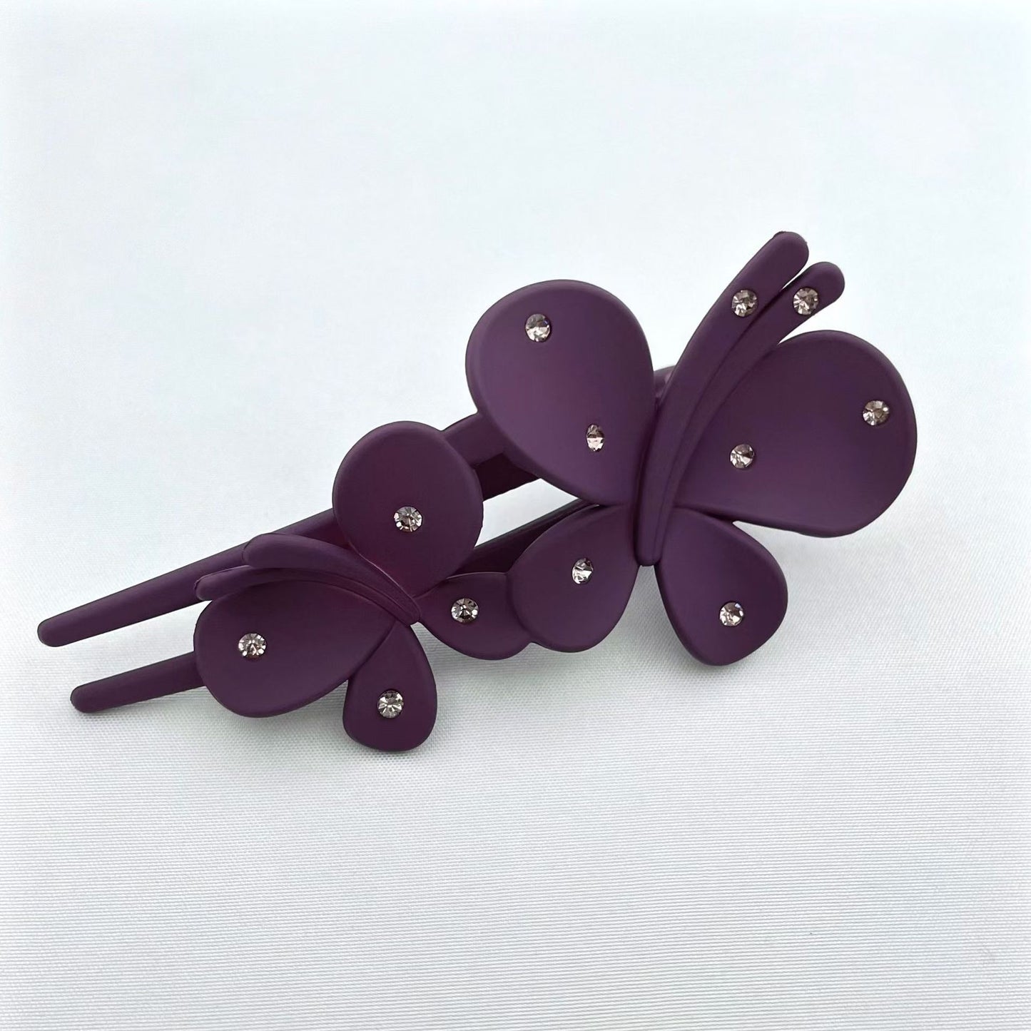 Frosted Rhinestone Flower Hairpin Female