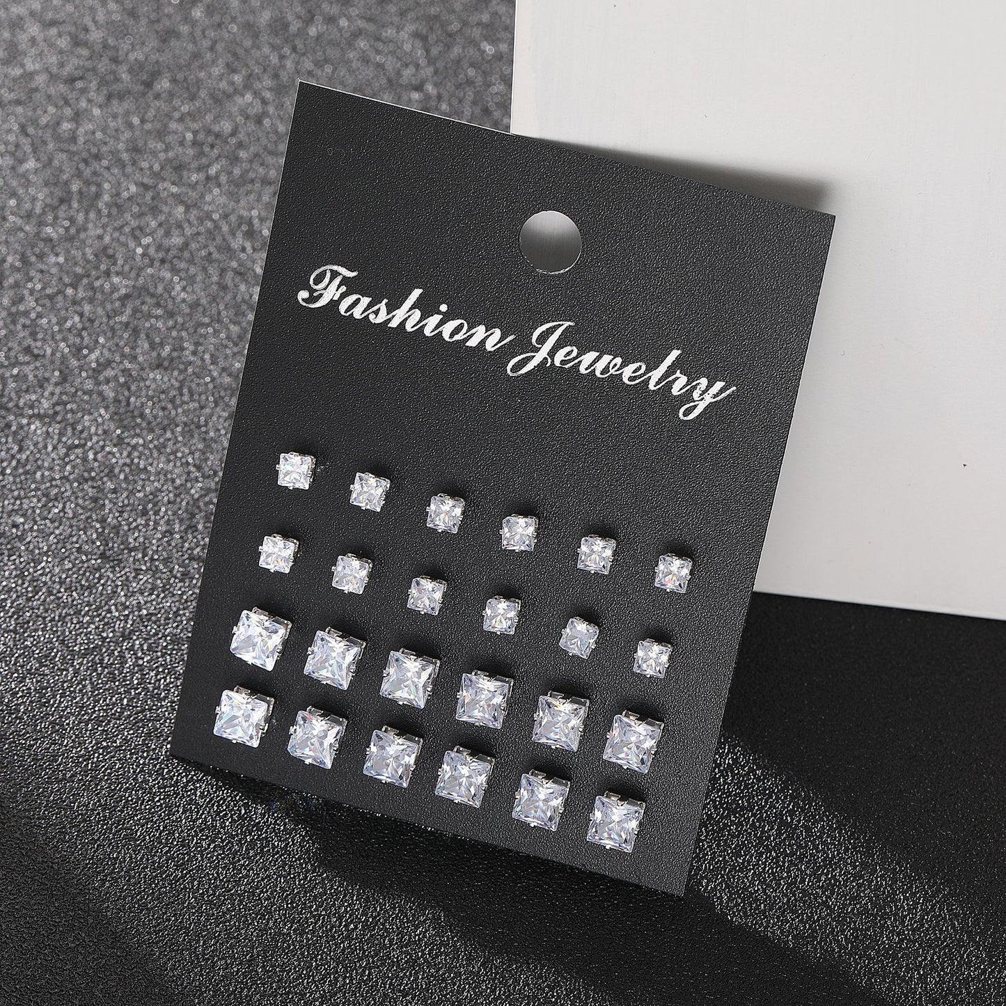 12-Piece Zircon Stud Earring Set