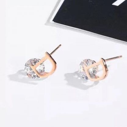 Versatile titanium steel small stud earrings