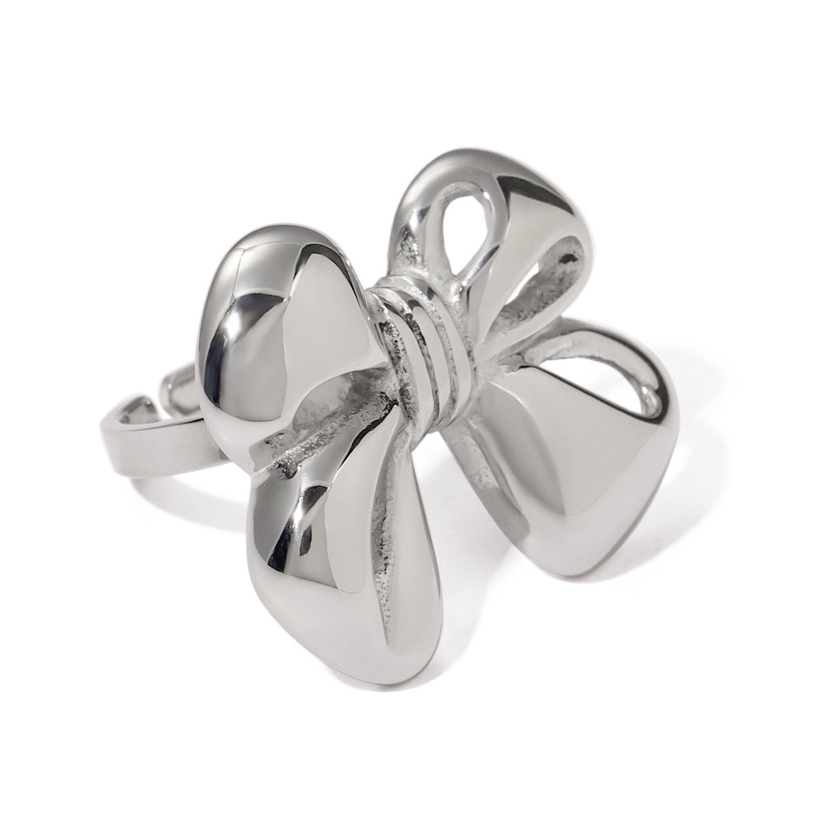 Steel-tone stainless steel ring