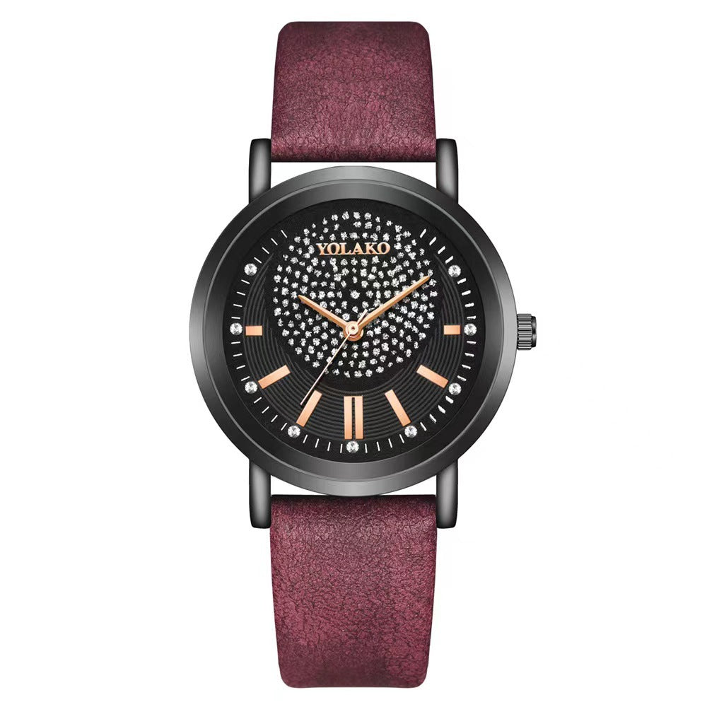 Starry Sky Womens Watch Leather Strap Trendy