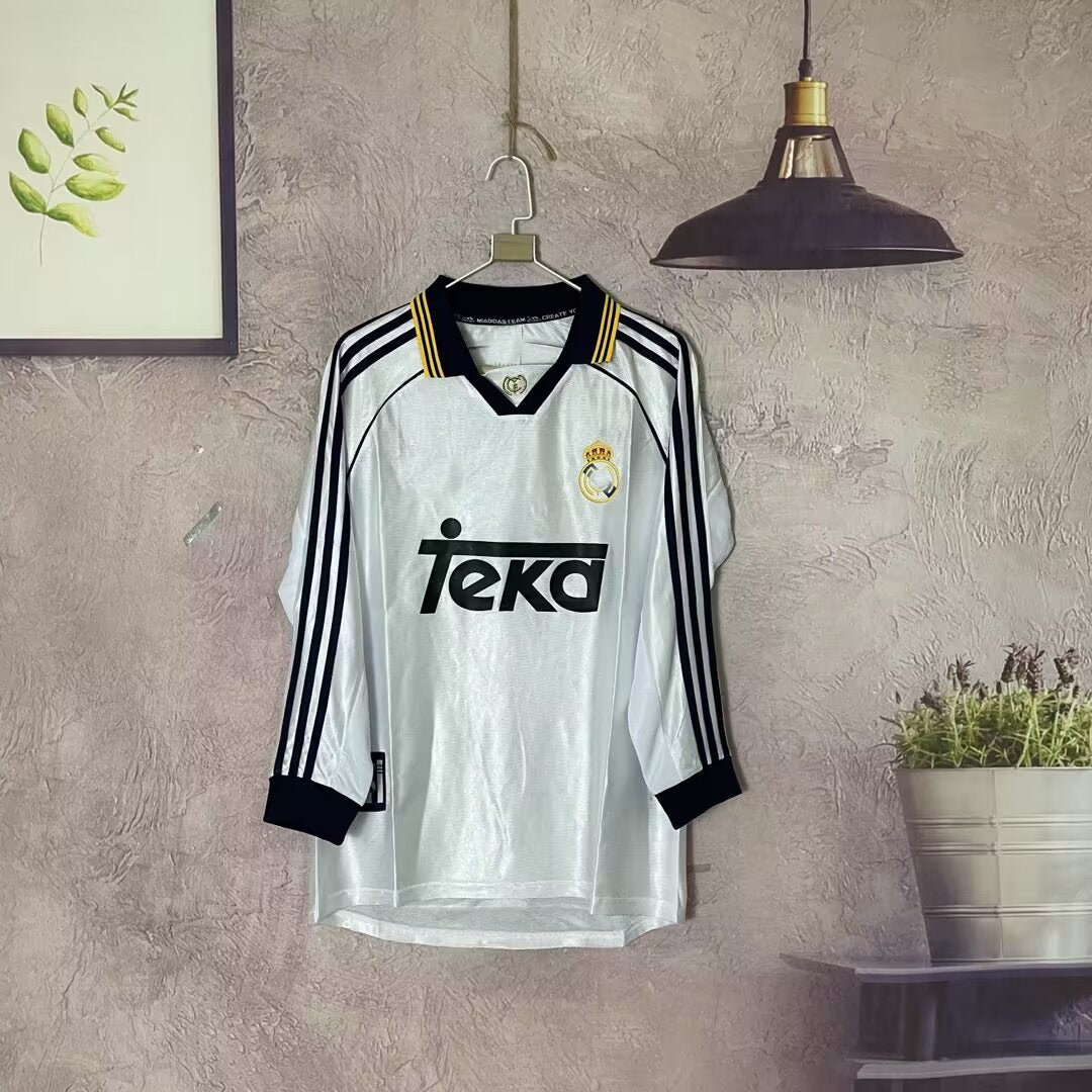 98-00 Retro Real Madrid Home Away 7 Raul Suker Carlos Guti Redondo Jersey
