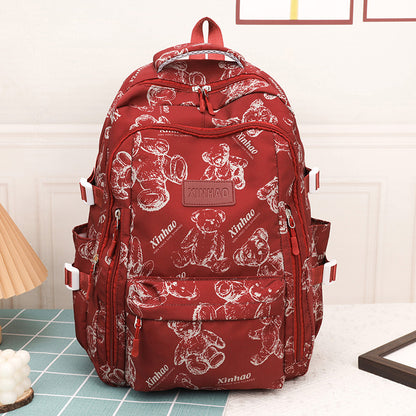 Simple travel computer backpack schoolbag