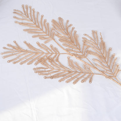 Artificial flower golden plant eucalyptus leaf flower material