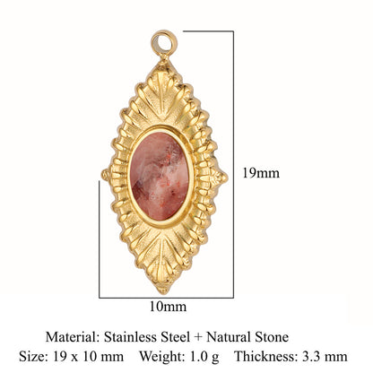 Accessories African jade stainless steel pendant