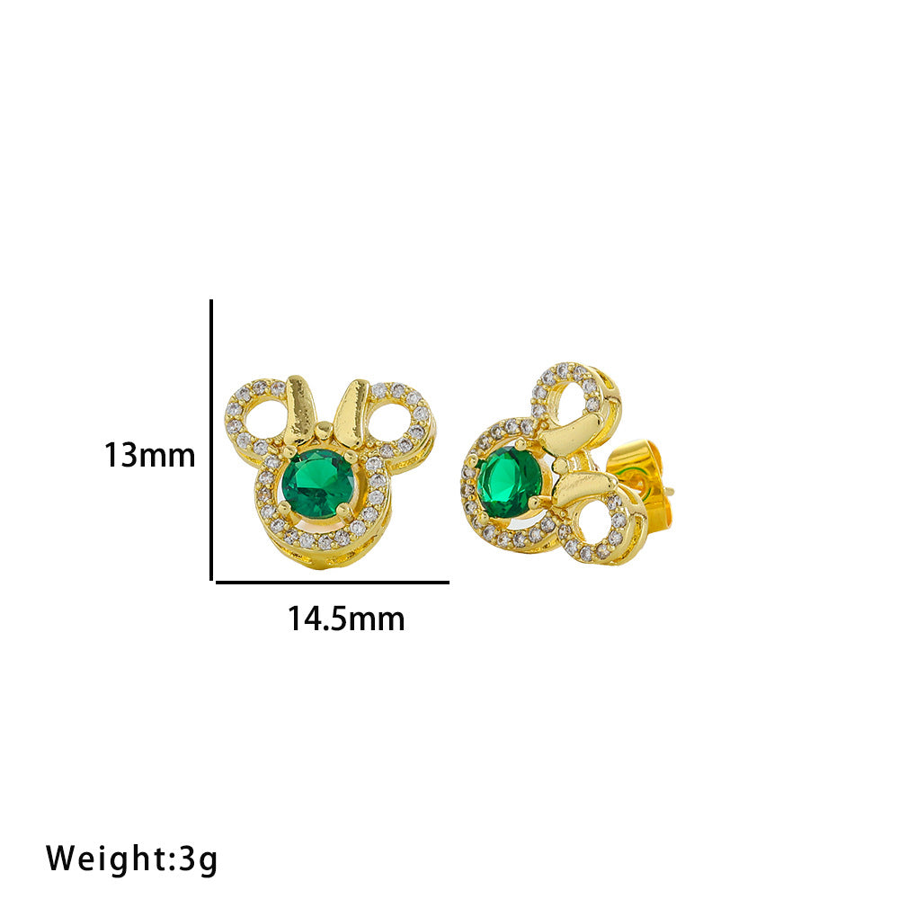 Juego de collar de lujo con mariposa de Mickey 