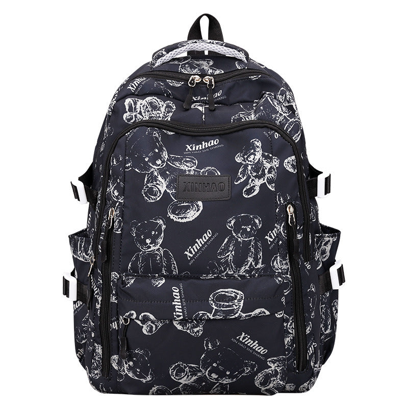 Simple travel computer backpack schoolbag