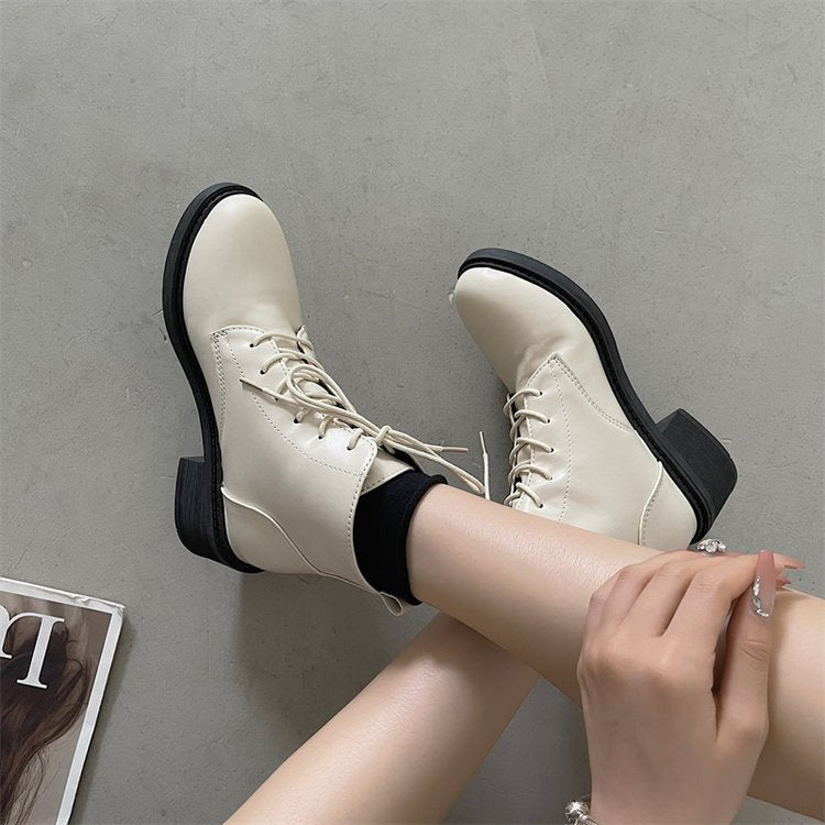 Short Boots Medium Heel Martin Boots