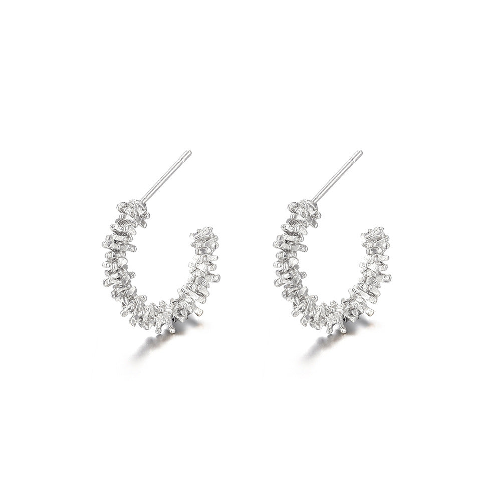 Pendientes de aro personalizados con la letra C 