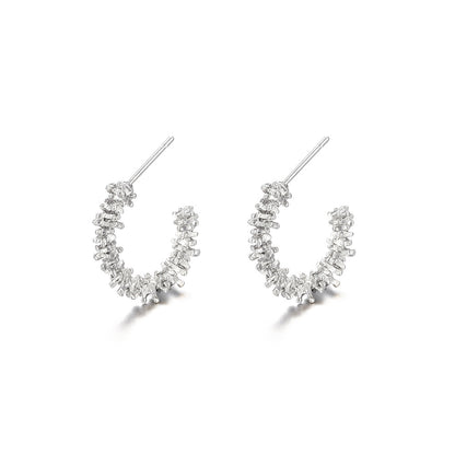 Pendientes de aro personalizados con la letra C 