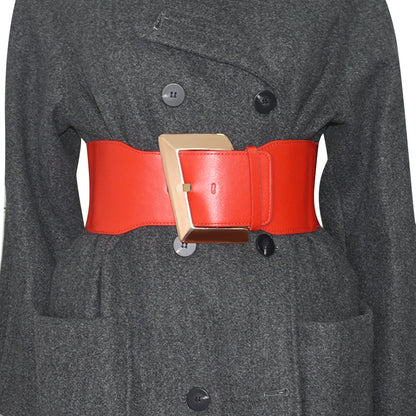 Extra wide elastic women's belt