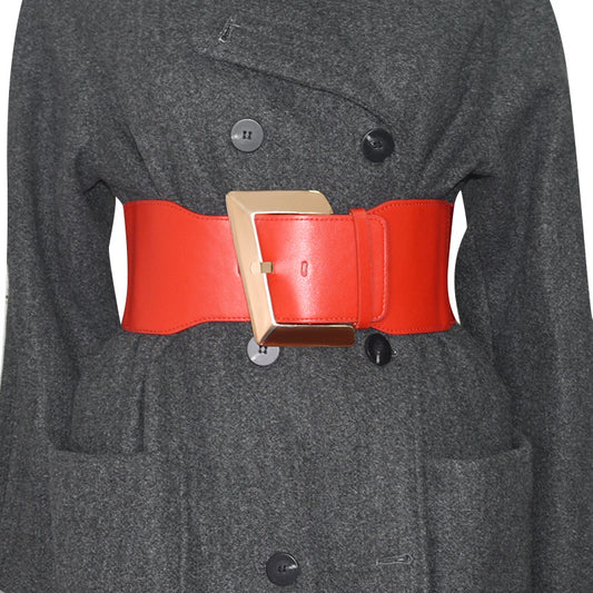 Extra wide elastic women's belt