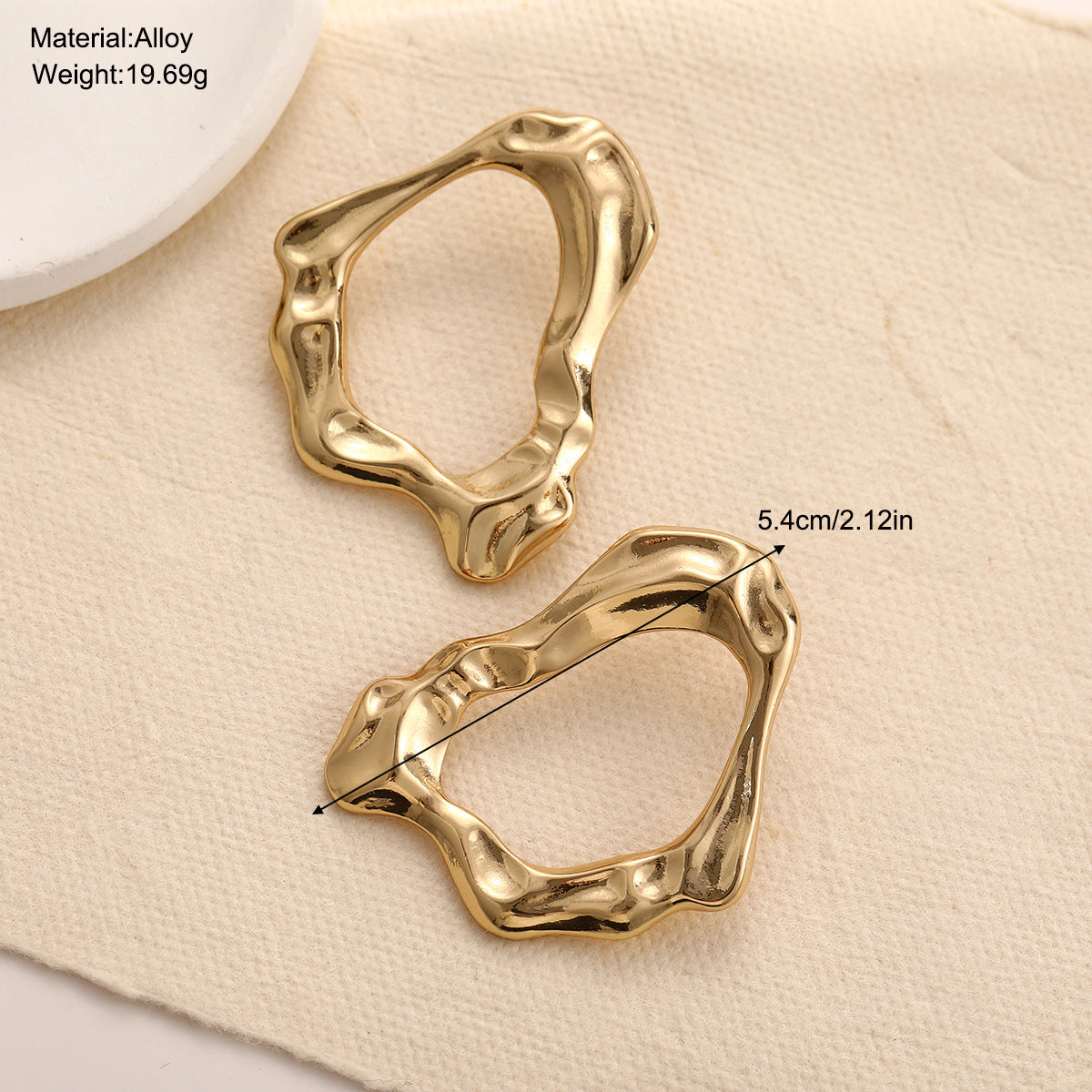Liquid Metal Spiral Stud Earrings