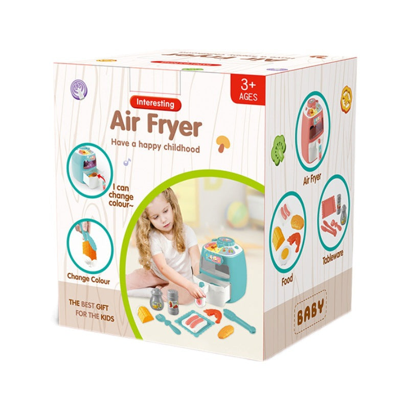 Juego de simulación de juguete para niños: Mini freidora de aire, juguete de cocina para cocinar arroz, regalo al por mayor 