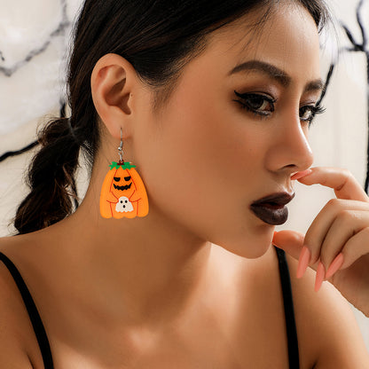 Pendientes de calavera de calabaza Pendientes de joyería 