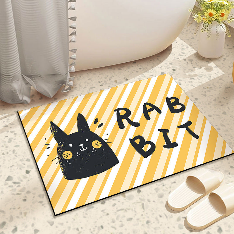 Cartoon diatomaceous earth bath mat