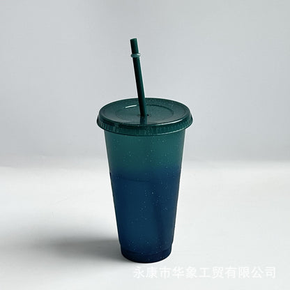 Temperature-sensitive cold glitter color-changing cup 710ml fashion