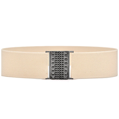 Belt Gold pair buckle elastic belt