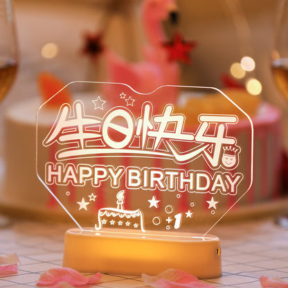 Happy Birthday LED Light Sign Luminous Letter Light