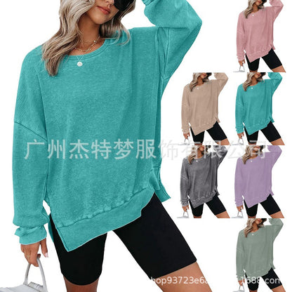 Autumn new crew neck long-sleeved t-shirt