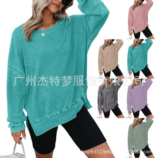 Autumn new crew neck long-sleeved t-shirt
