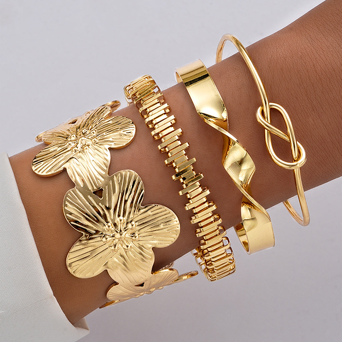 Retro Open Chain Bracelet Set