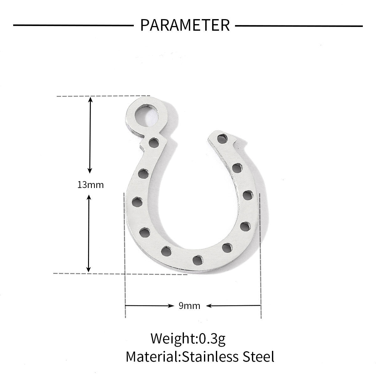 20 pcs/pack Clover hand key Titanium steel DIY pendant