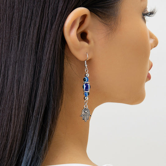 Beaded Evil Eye Earrings