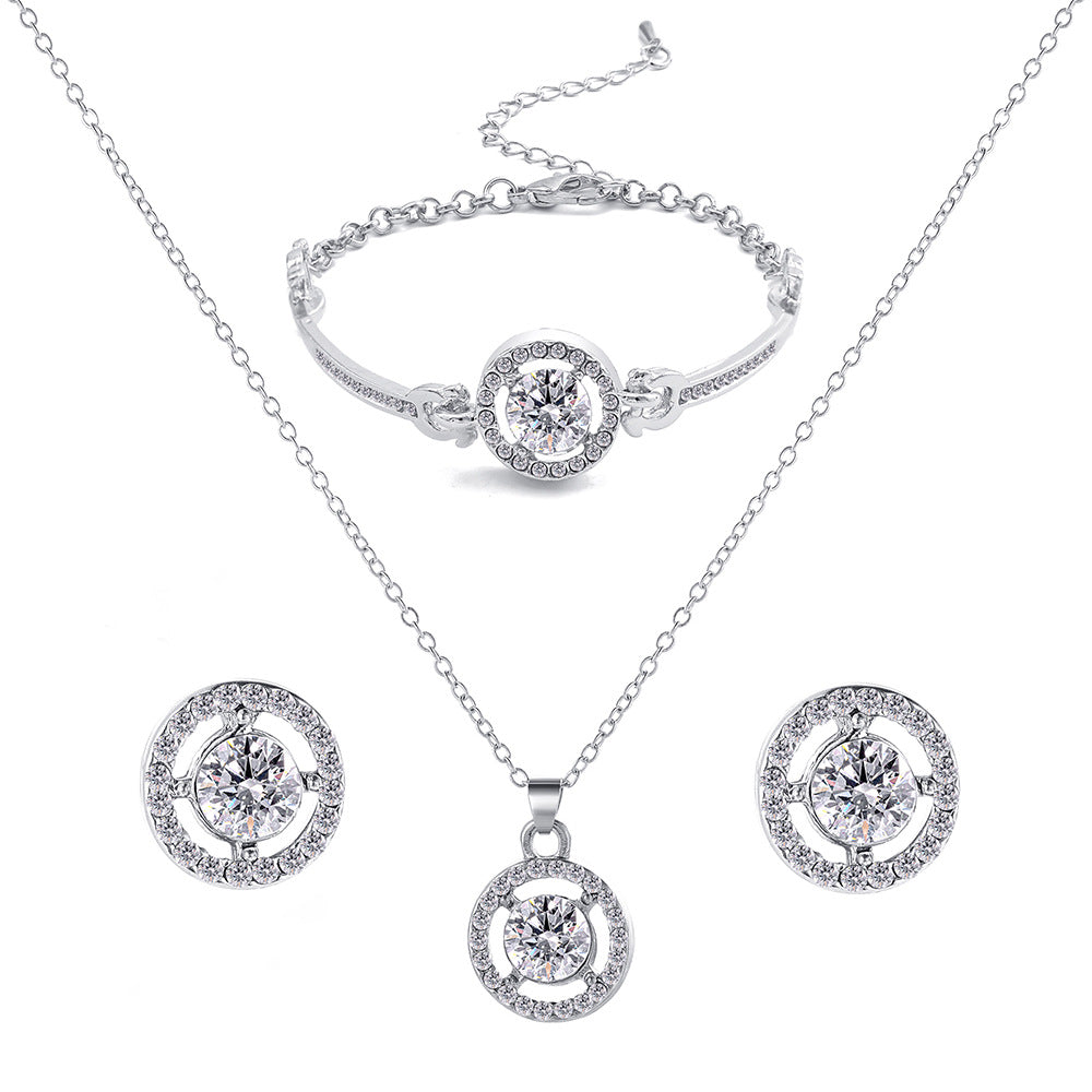 Square Cut Zirconia Jewelry Set