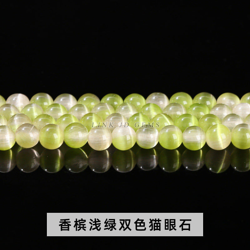 Two-color mixed-color opal round beads loose beads
