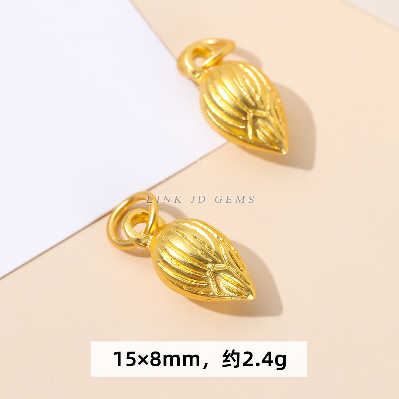 Ancient gold bell lotus abacus pendant