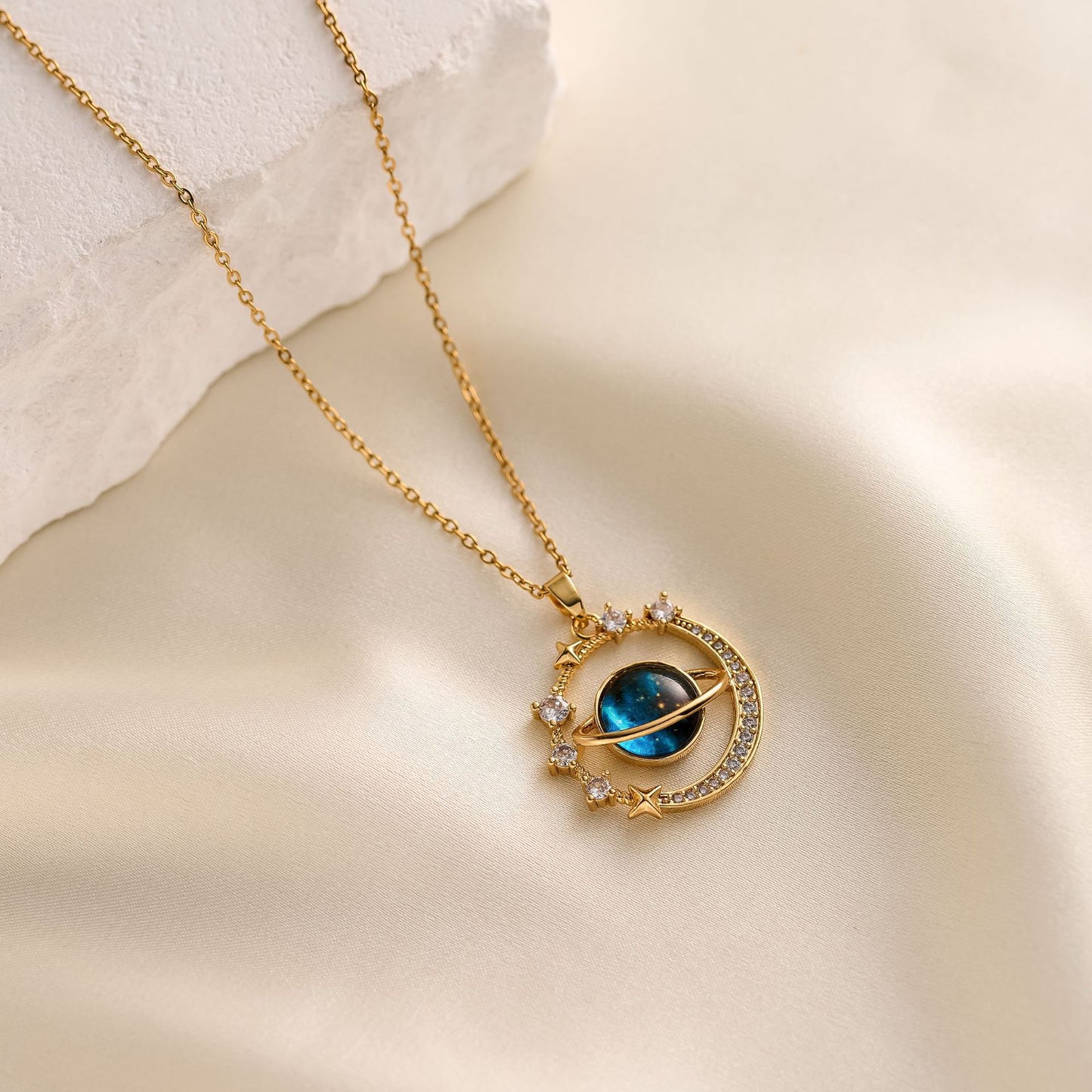 Blue Planet Necklace Woman