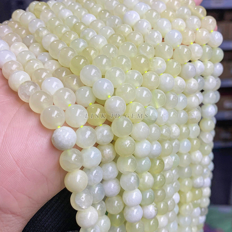 8Mm Qingti milk cover jade loose beads