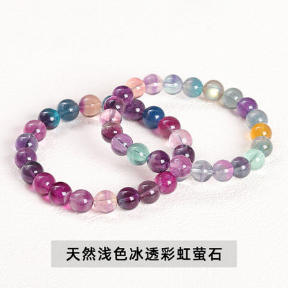 7A Natural Rainbow Fluorite Bracelet