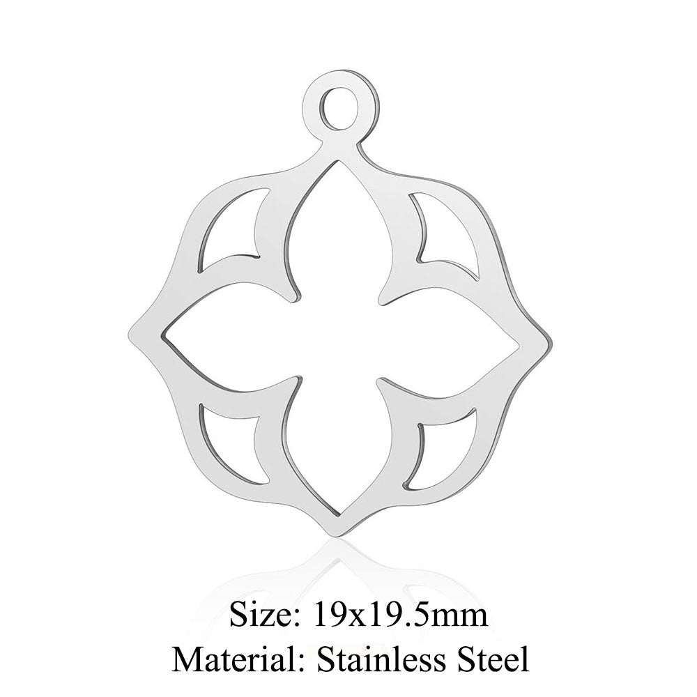 5 pcs/bag Feather wings Titanium steel pendant