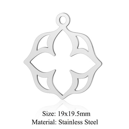 5 pcs/bag Feather wings Titanium steel pendant