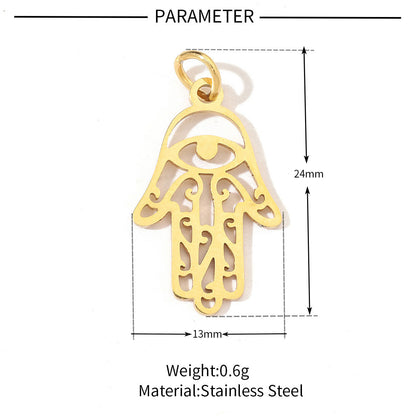 20 pcs/pack Flower Life Tree Titanium Steel DIY Pendant