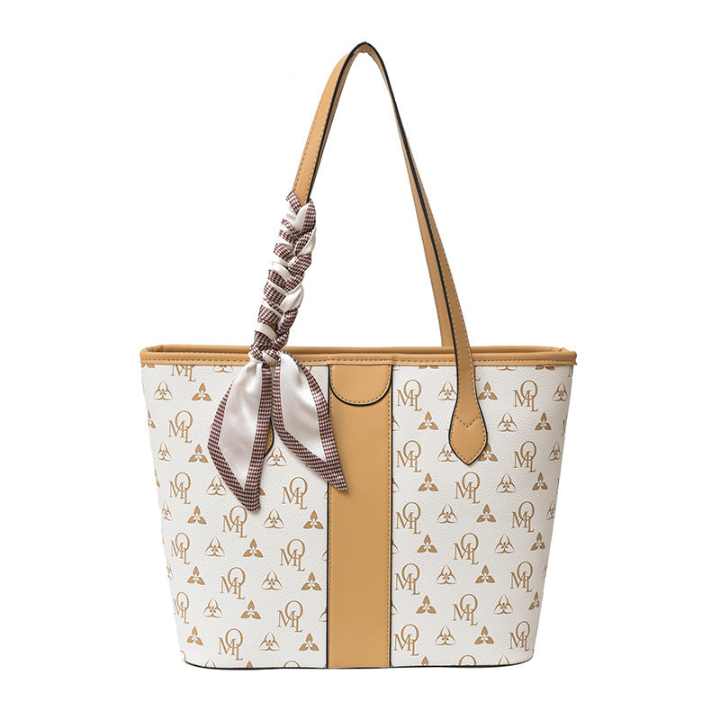 Printed tote women's bag premium texture