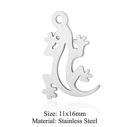 5 pcs/titanium steel pendant swan elephant gecko dolphin
