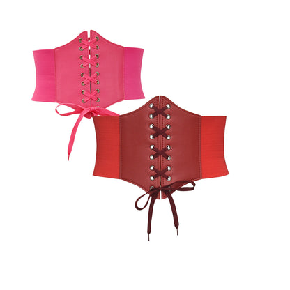 Elastic waist width belt