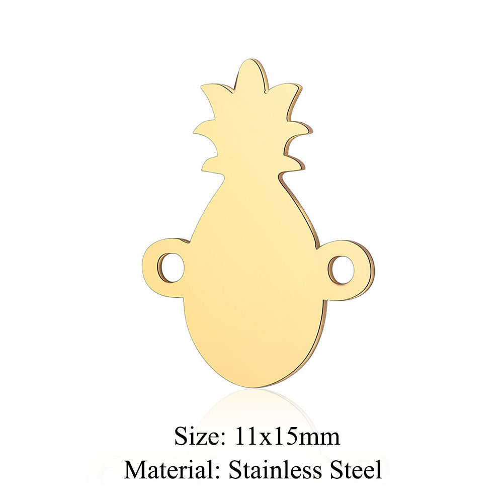 5 pcs/pack music note wing titanium steel pendant