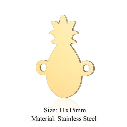 5 pcs/pack music note wing titanium steel pendant